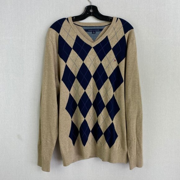 TOMMY HILFIGER Argyle Sweater - Picture 1 of 7